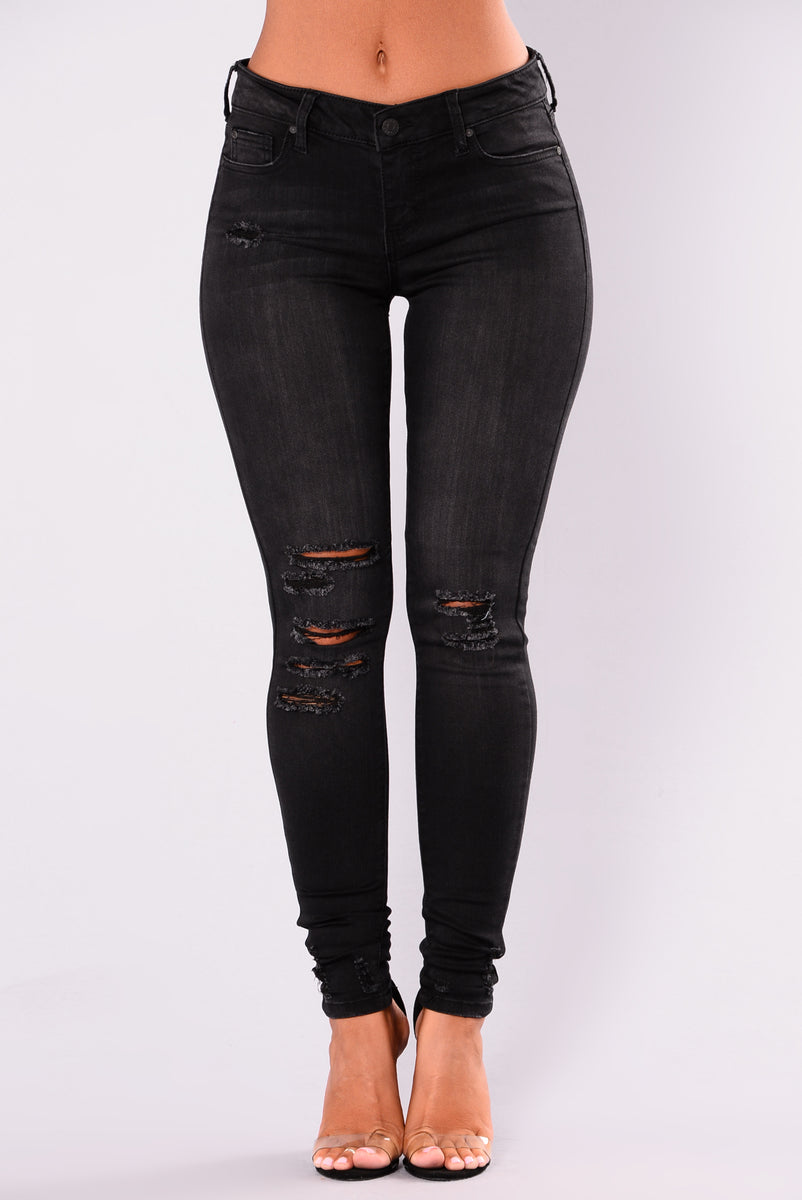 Let's Meet Up Skinny Jeans - Black 