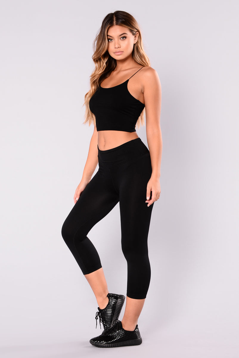 Angela Seamless Active Leggings - Black 