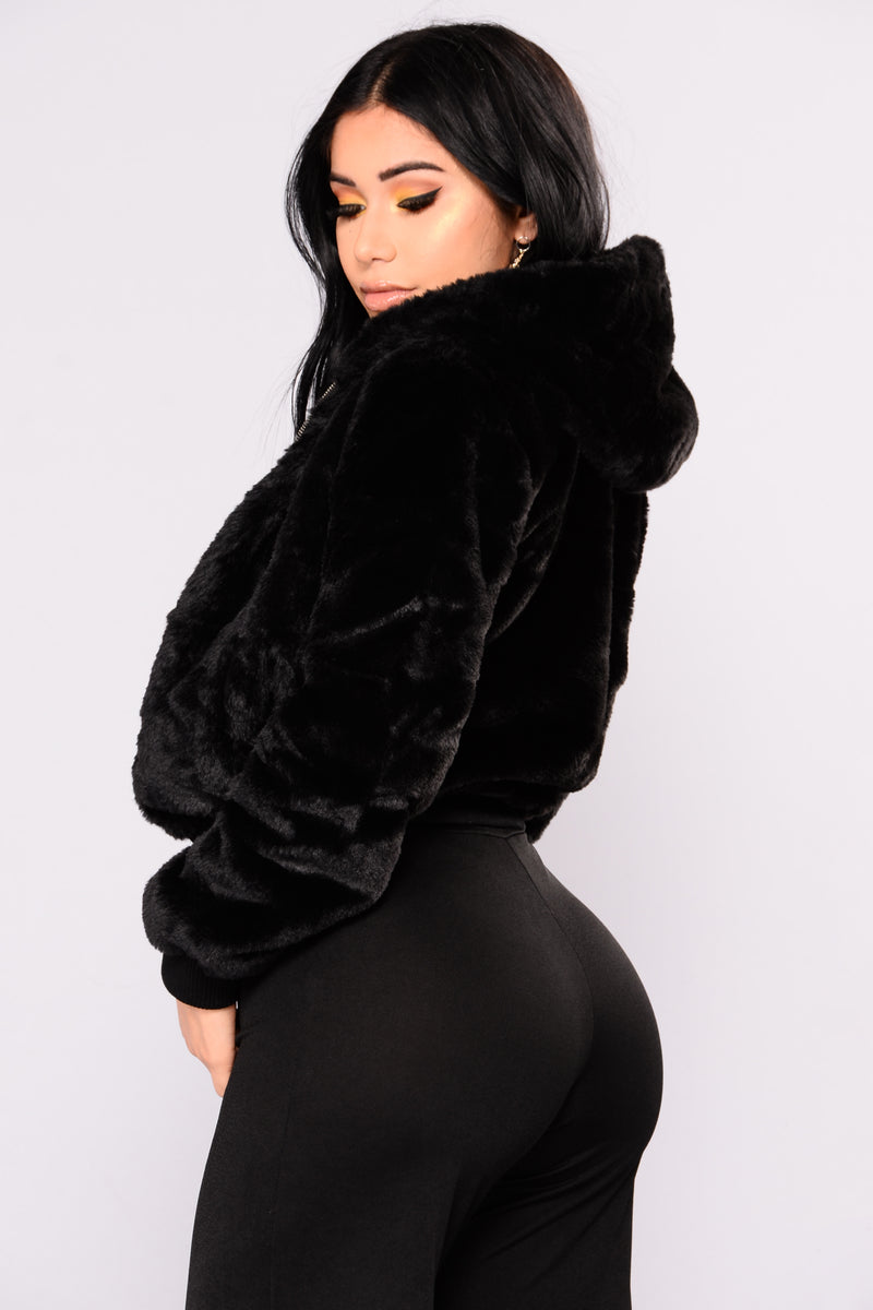 Off The Record Faux Fur Hoodie