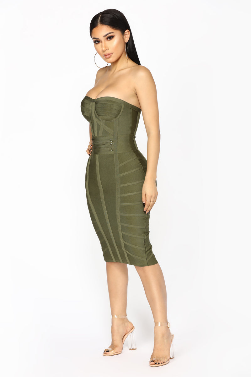 Olive sales bandage dress