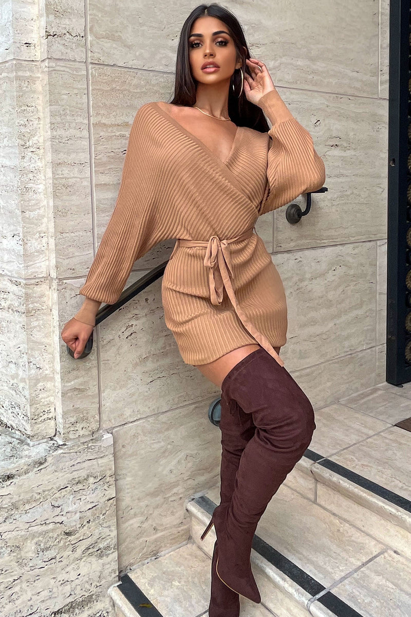 Camel best sale sweater dress