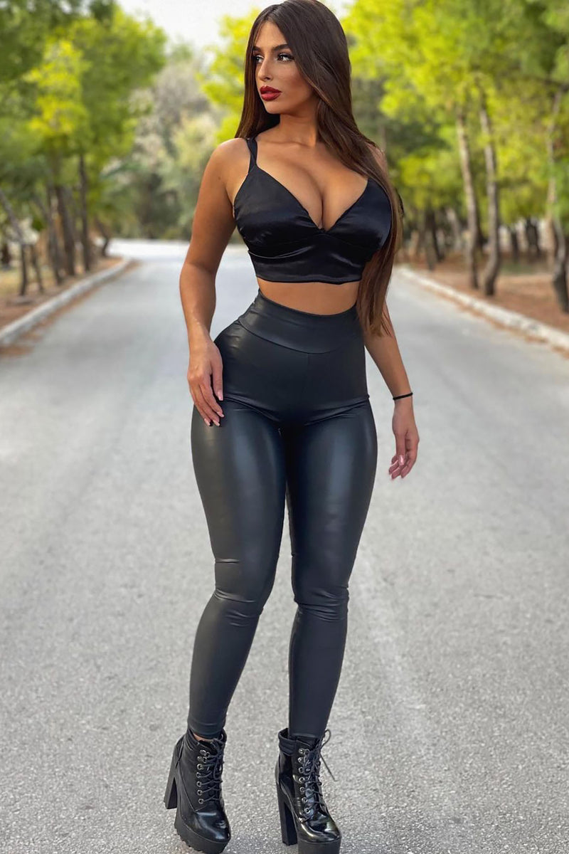 Some Like It Hot Leather Leggings (Curvy)