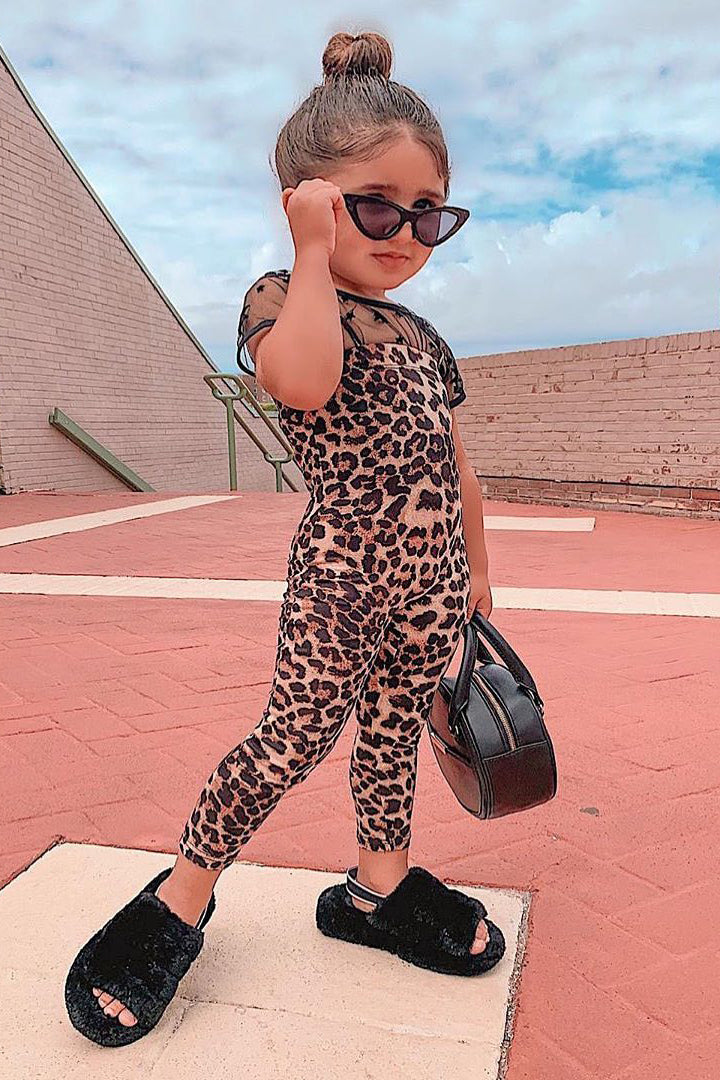 Kids leopard best sale print jumpsuit