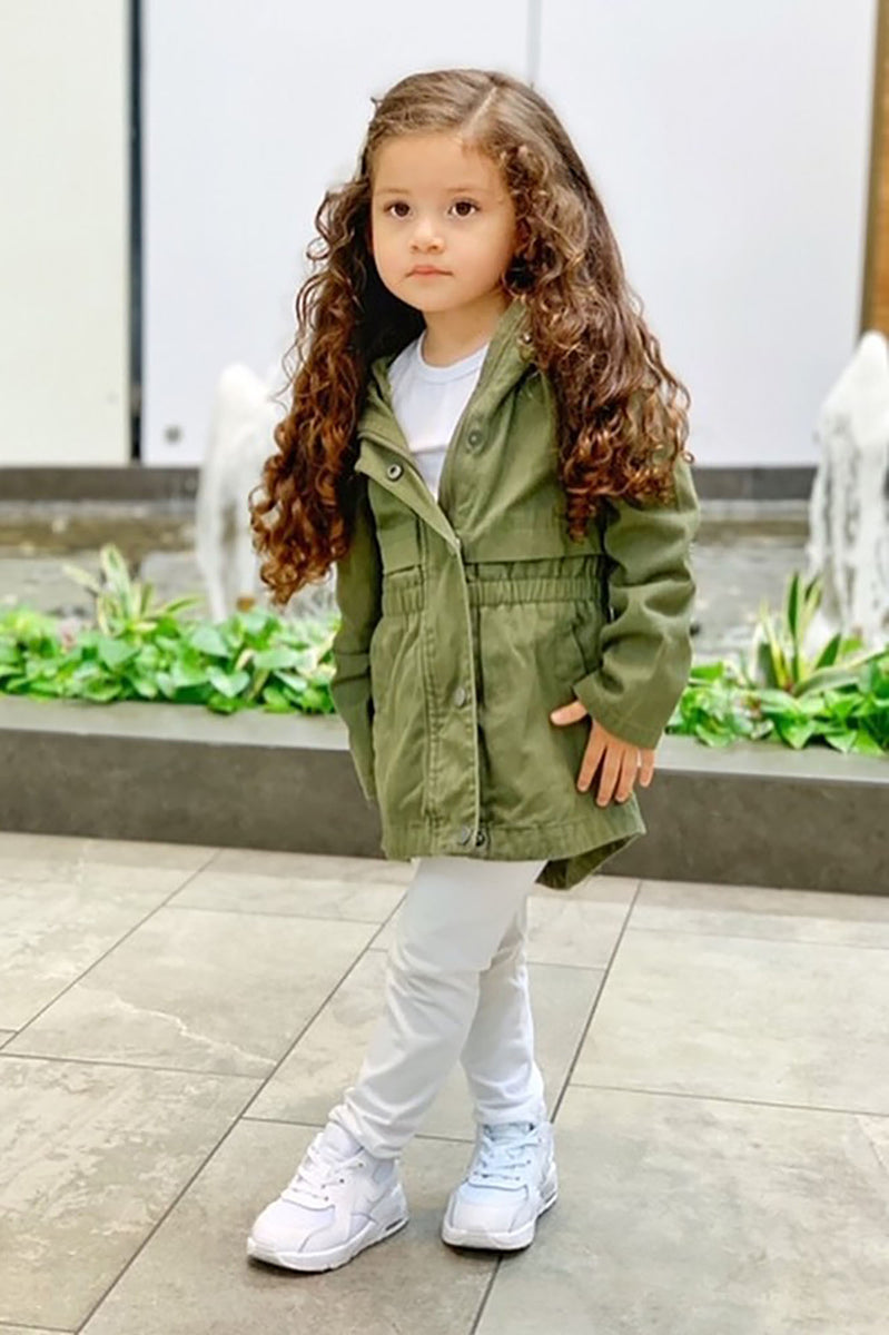 Baby girl sale olive green jacket