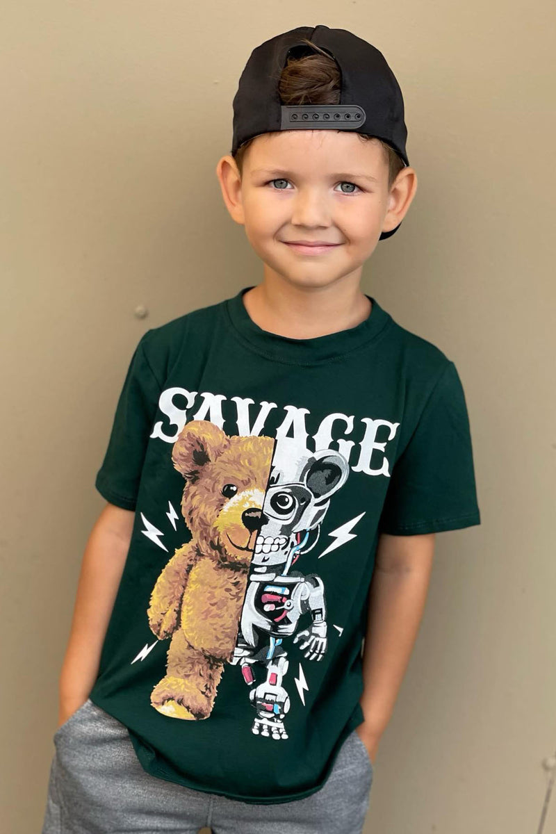 Savage Brand — White Savage Bear Tee