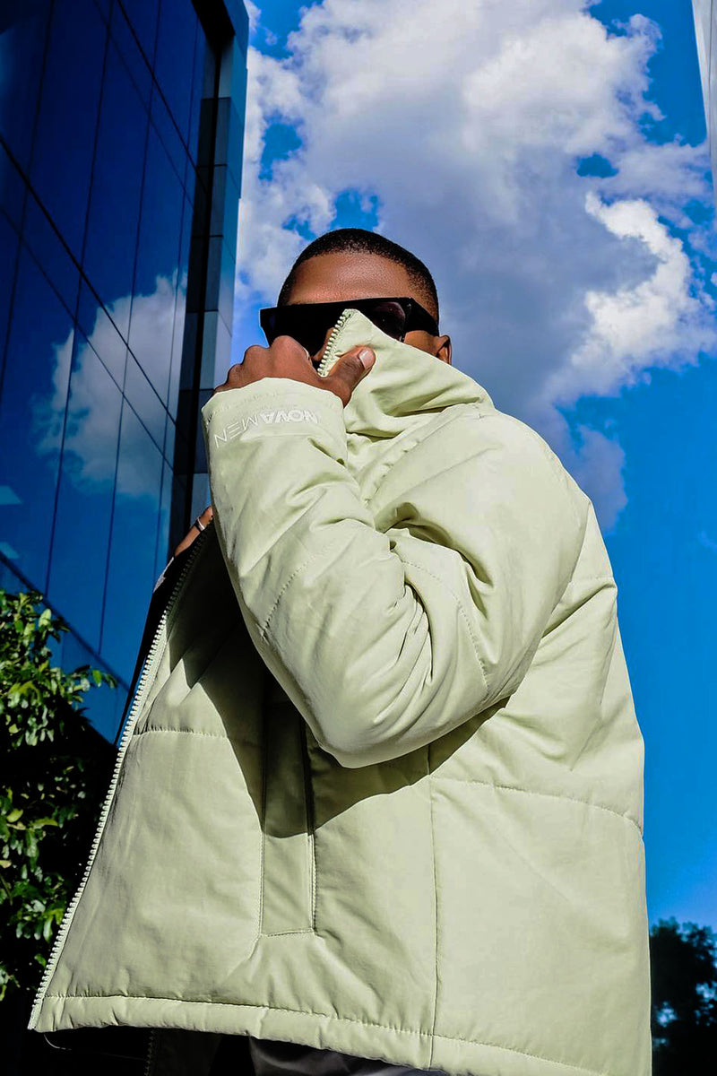 NovaMen Crop Puffer Jacket - Off White, Fashion Nova, Mens Jackets