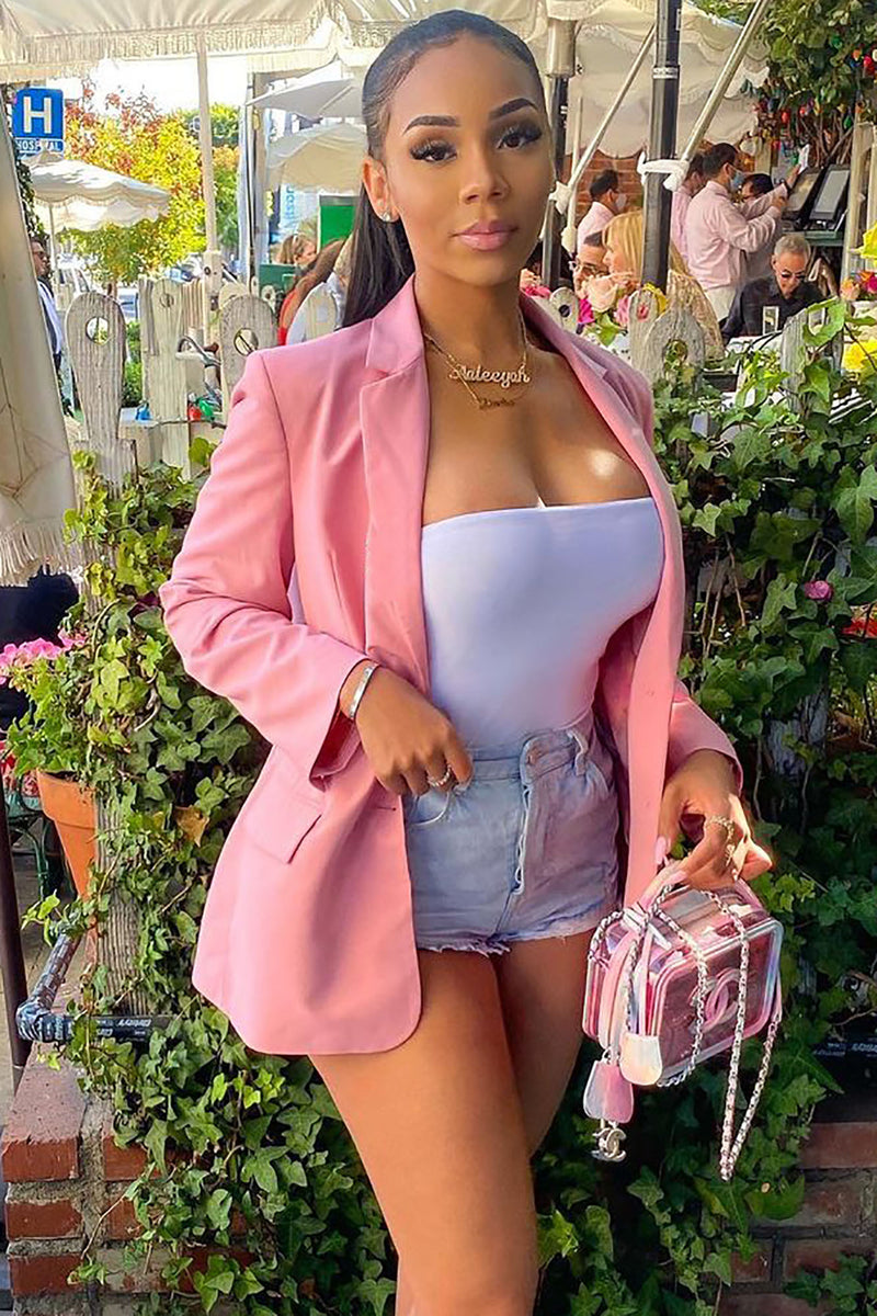 Fashion nova pink clearance blazer