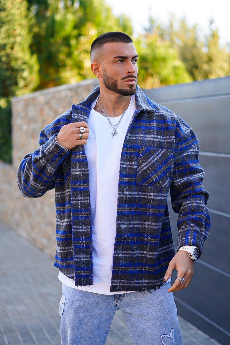 Check Mate Plaid Shacket - Blue/combo, Fashion Nova, Jackets & Coats