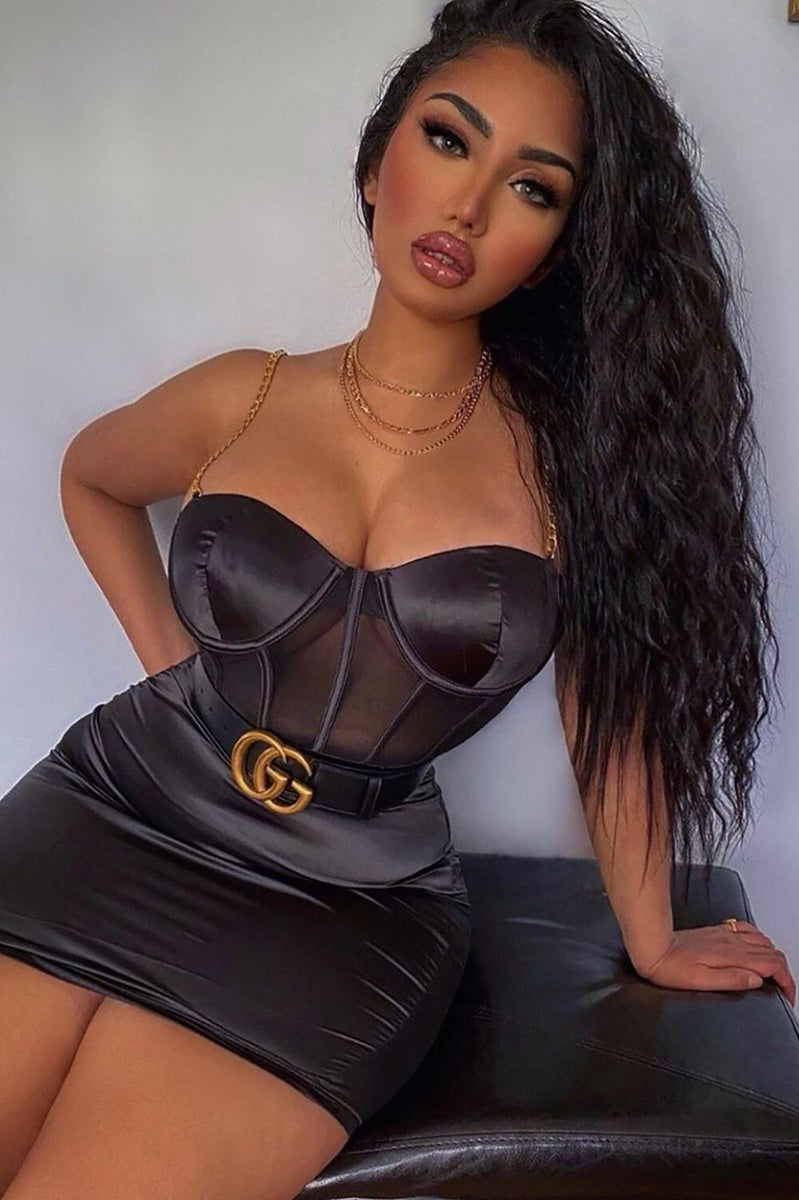 Sexy In Satin Mini Dress Black Fashion Nova Dresses Fashion