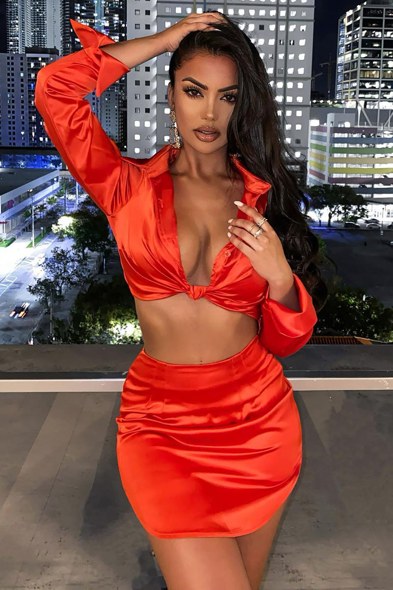 Satin skirt shop fashion nova