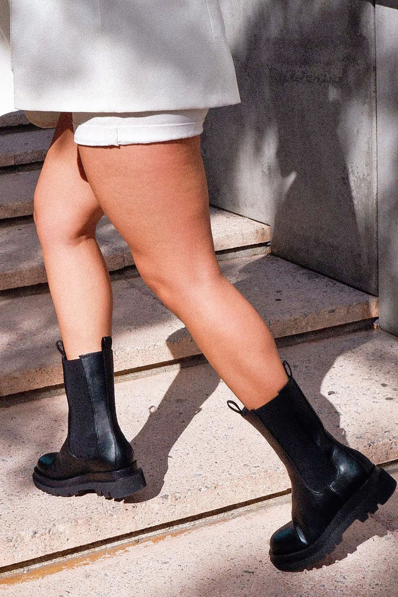 Nice hot sale black booties