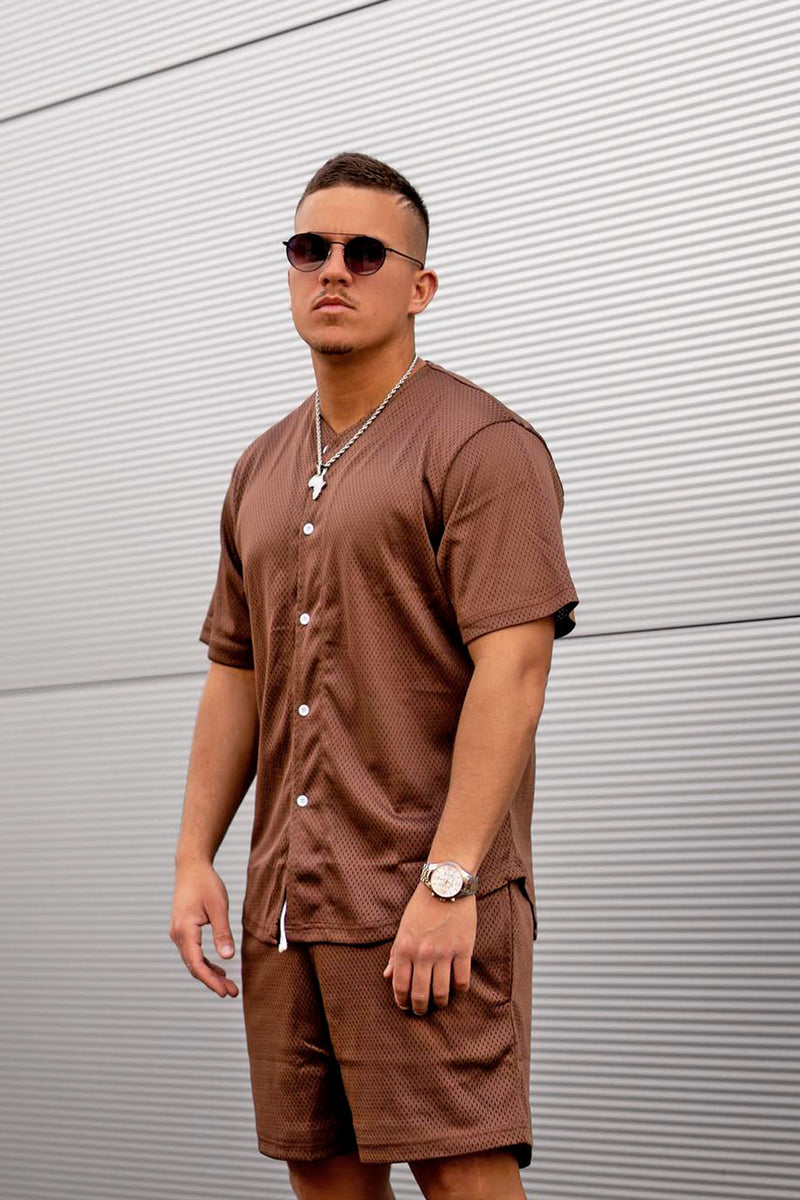 Men's Button Down Baseball Jersey - T-Shirts & Tank Tops