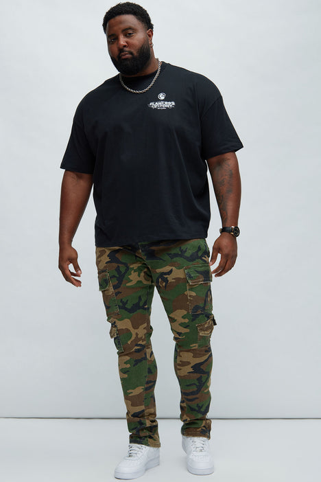 Never Too Many Pockets Cargo Slim Jeans - Camouflage