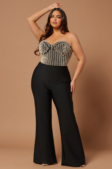 Alora Mesh Jumpsuit - Black, Fashion Nova, Jumpsuits