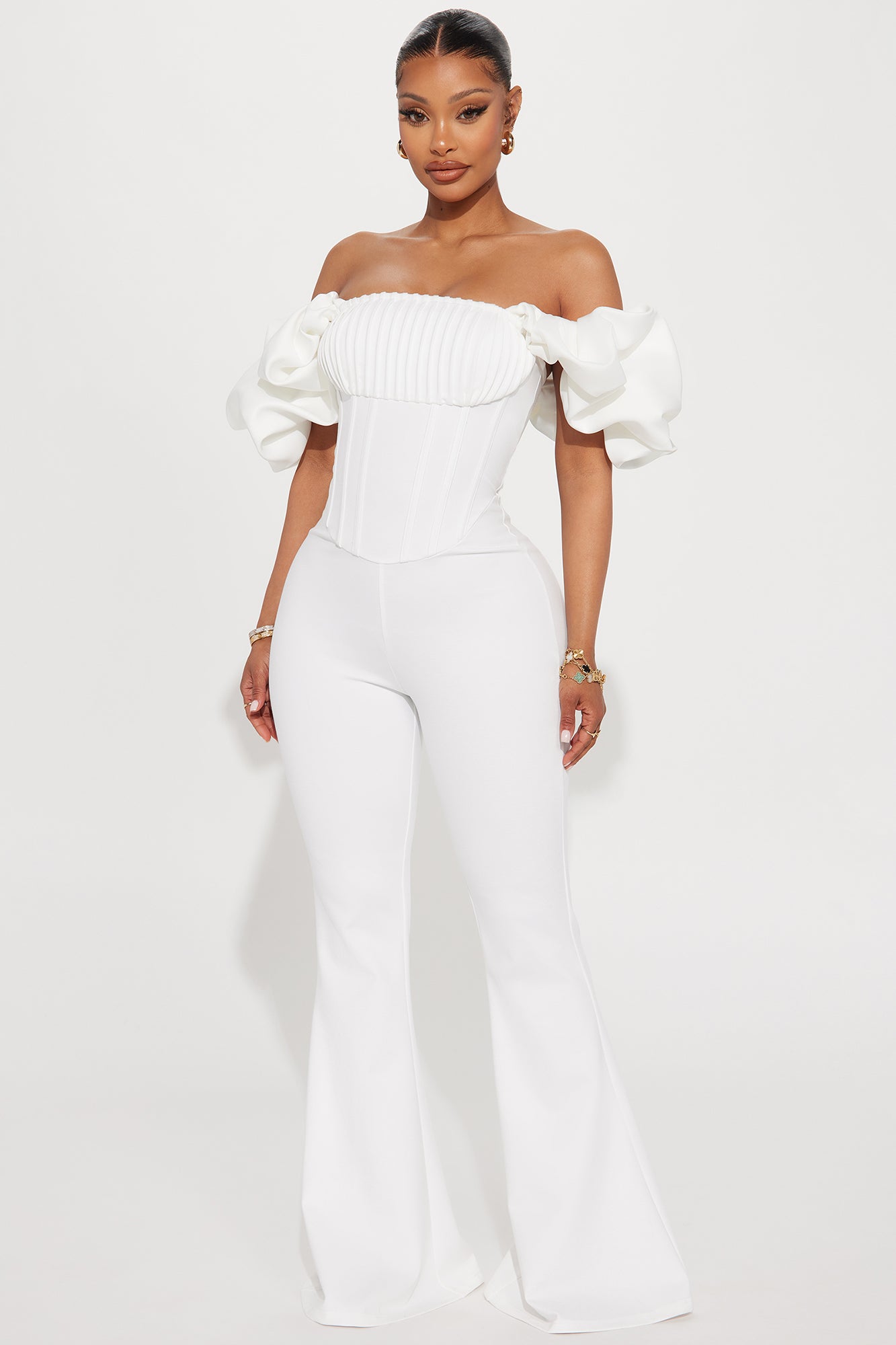 Cassie Ruffle Jumpsuit - White