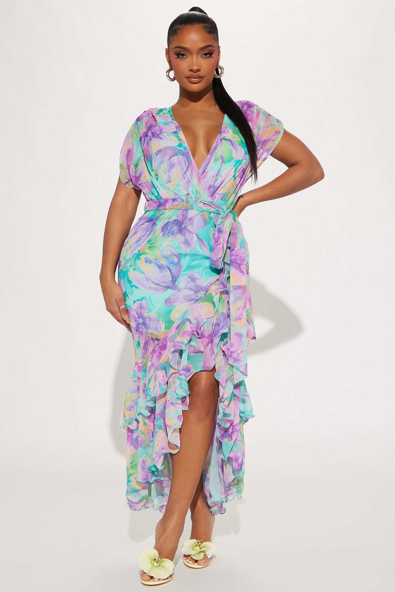Playa Villa Maxi Dress - Ivory/combo, Fashion Nova, Dresses