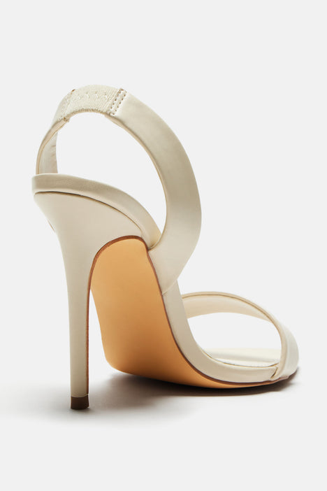 Cream Strappy Stiletto Heel Sandals | New Look