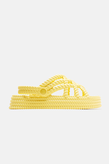 Image of Time Travel Casual Slides - Yellow