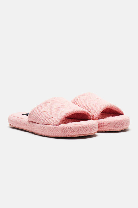 Cute And Cuddly Teddy Bear Slippers - Pink