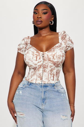 Something Special Corset Top - Ivory/combo