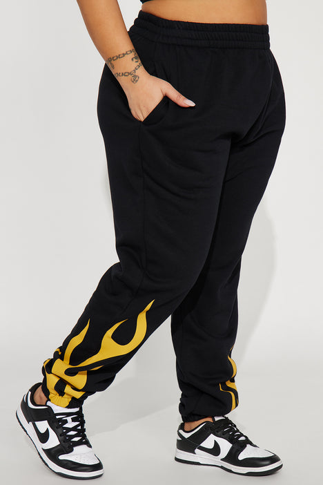 Mini Tessa Fleece Lounge Jogger - Black, Fashion Nova, Kids Pants & Jeans