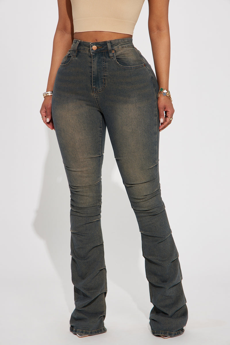 Calling For You Stacked Bootcut Jeans - Dark Wash | Fashion Nova, Jeans ...