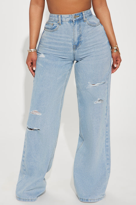 Baggy Women's Jeans - Light Wash