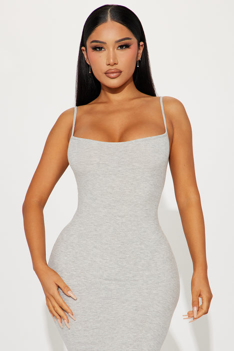 BACK IN STOCK! Shapewear Dress V-Neck Sami Maxi - She's Waisted