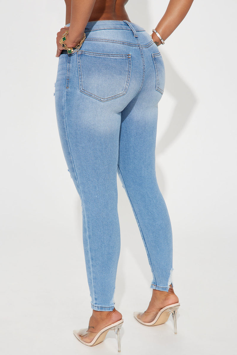 Fitting In Ripped Stretch Skinny Jeans - Vintage Wash | Fashion Nova ...