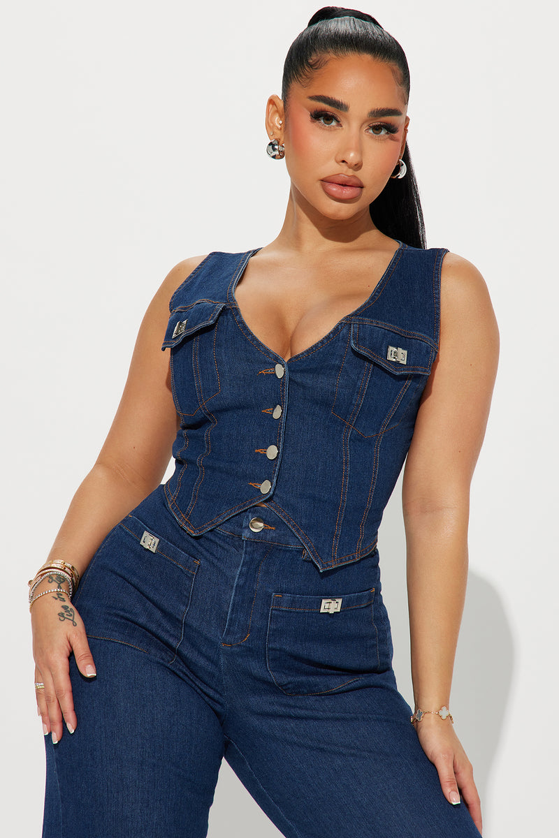 Ride Or Die Denim Pant Set - Medium Wash | Fashion Nova, Matching Sets ...