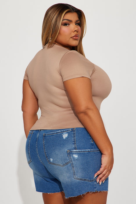 Alissa Double Lined Top - Charcoal