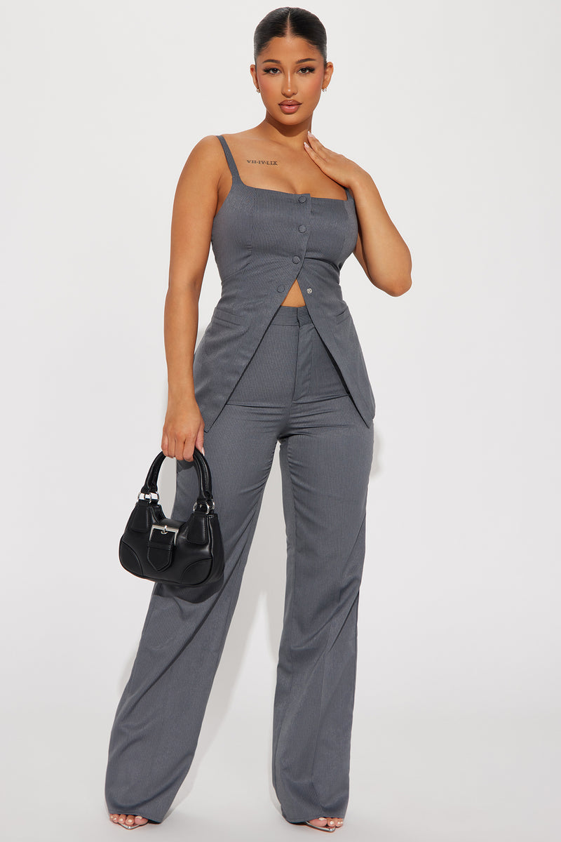 Rita Pant Set - Grey | Fashion Nova, Matching Sets | Fashion Nova