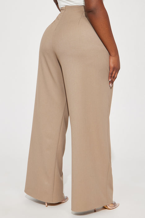 Repose Taupe High-Waisted 30 Wide Leg Pant – Zero Clothing Co