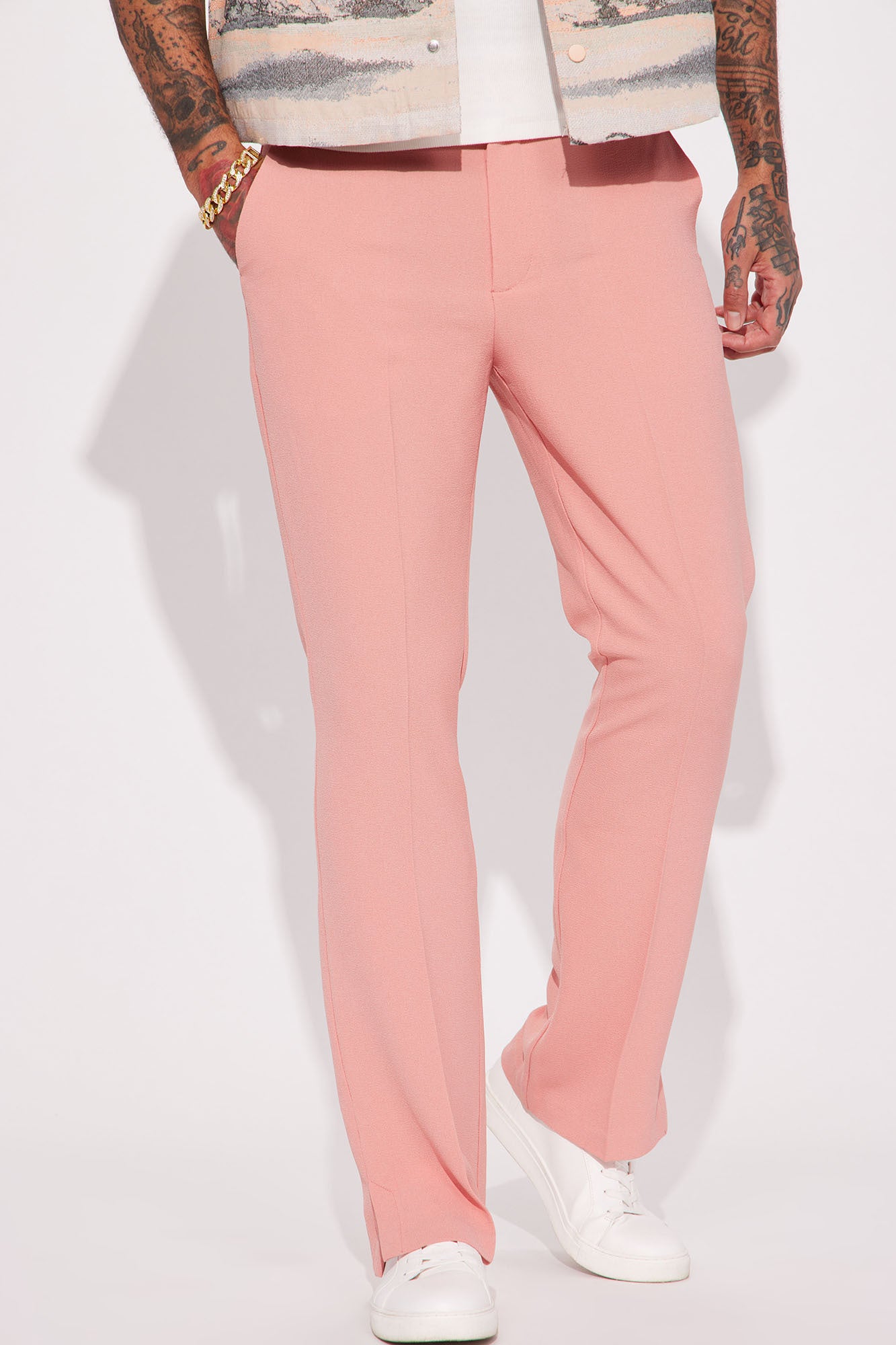 Women Premium Cotton Baby Pink Trousers/Pants