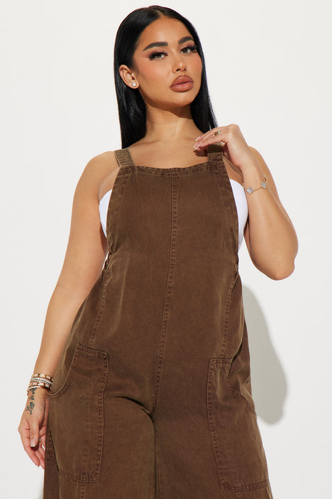Kelly Corduroy Square Neckline Pinafore Plus Size Dress with