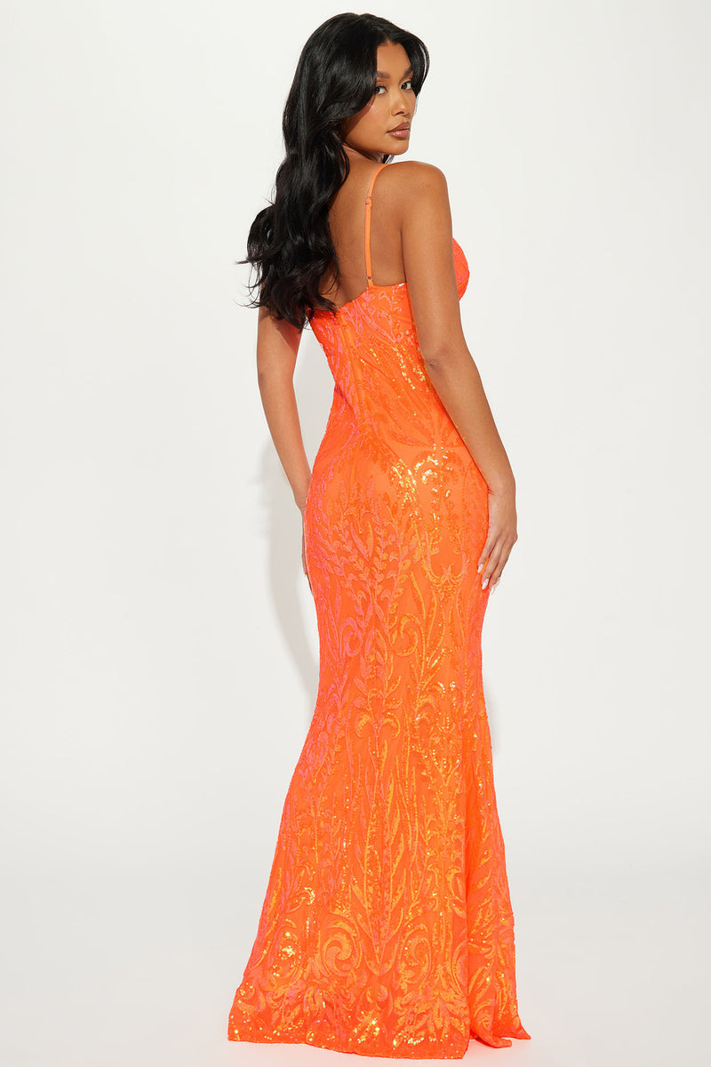 Elsa Sequin Gown - Orange | Fashion Nova, Dresses | Fashion Nova