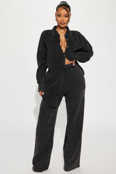 Extra Lounge Pant Set - Black, Fashion Nova, Matching Sets