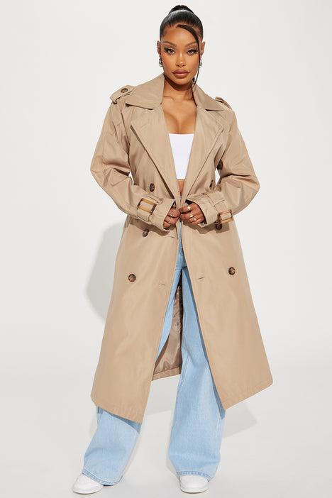 Keep Your Promise Trench Coat - Tan