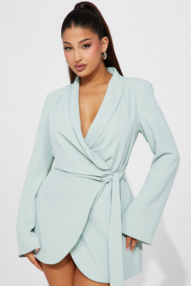 Ashley Blazer Mini Dress - Sage | Fashion Nova, Dresses | Fashion Nova