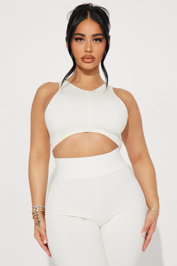 Monica Snatched Crop Top - Lime