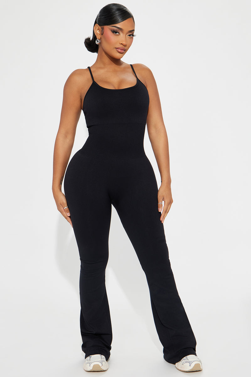 Keep Your Core Tight Active Jumpsuit - Black | Fashion Nova, Nova Sport ...