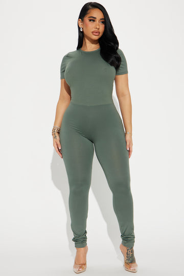 Essential Ribbed for Days Jumpsuit - Heather Grey