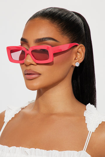 Sport Performance Sunglasses - Pink, Fashion Nova, Sunglasses