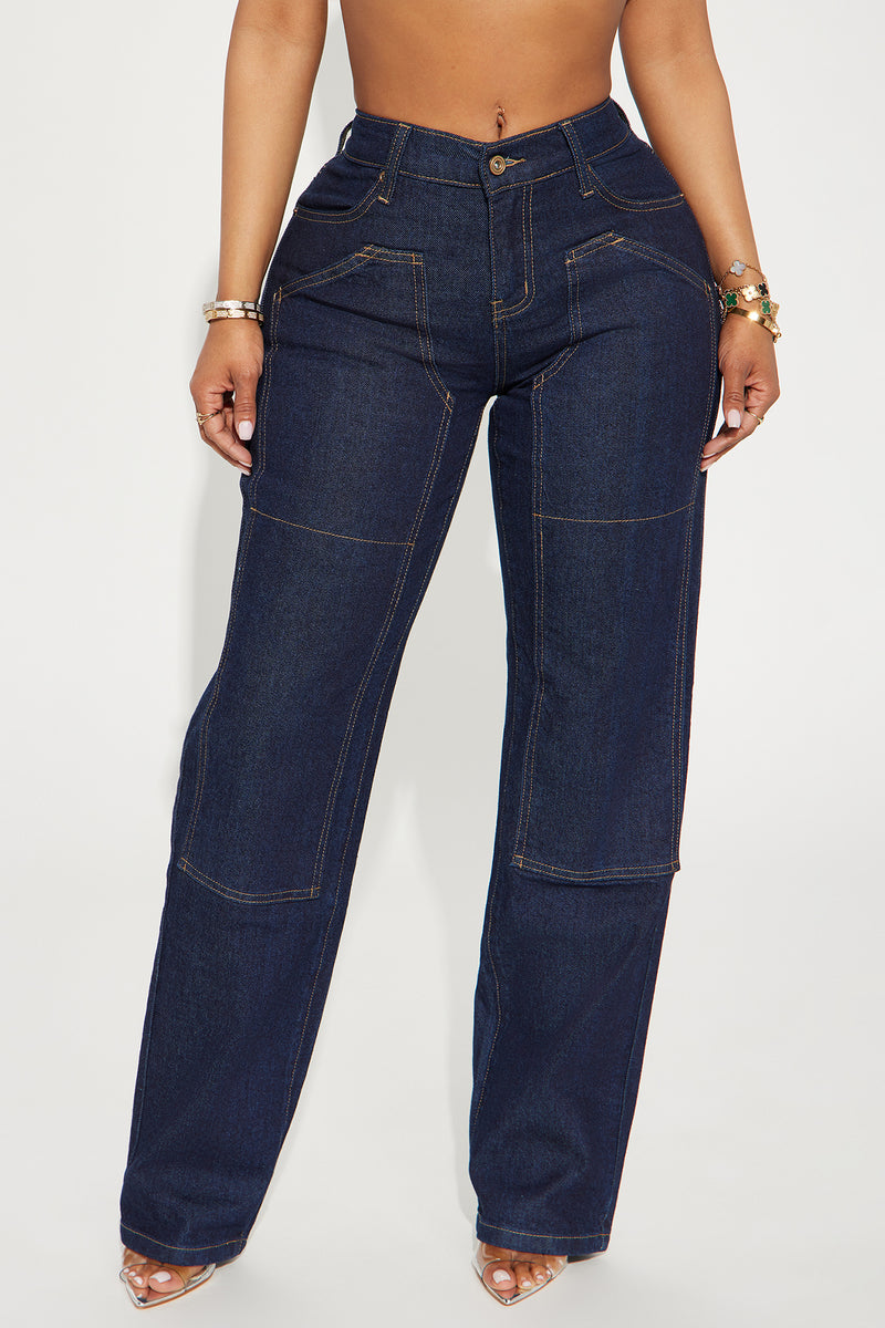 Top Shelf Baggy Straight Leg Jeans - Dark Wash | Fashion Nova, Jeans ...