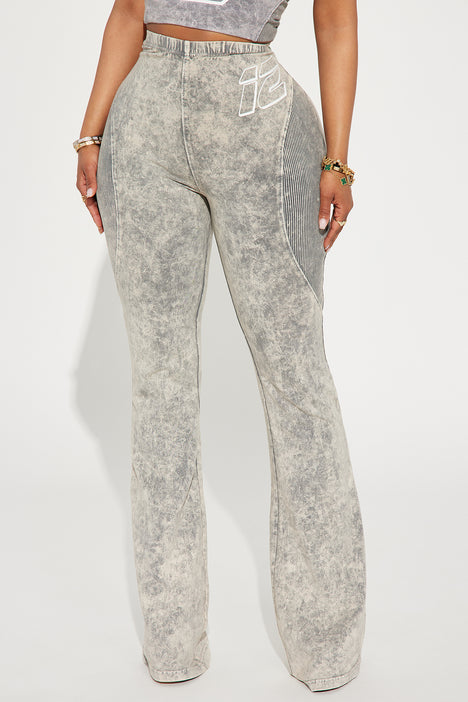 Devon Washed Flare Pant - Grey/combo, Fashion Nova, Screens Tops and  Bottoms