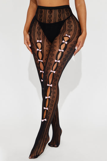 Sheer Thigh High Lace Top Stocking - Black, Fashion Nova, Lingerie &  Sleepwear