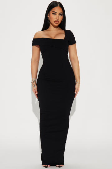 Kristal Maxi Dress - Black, Fashion Nova, Dresses