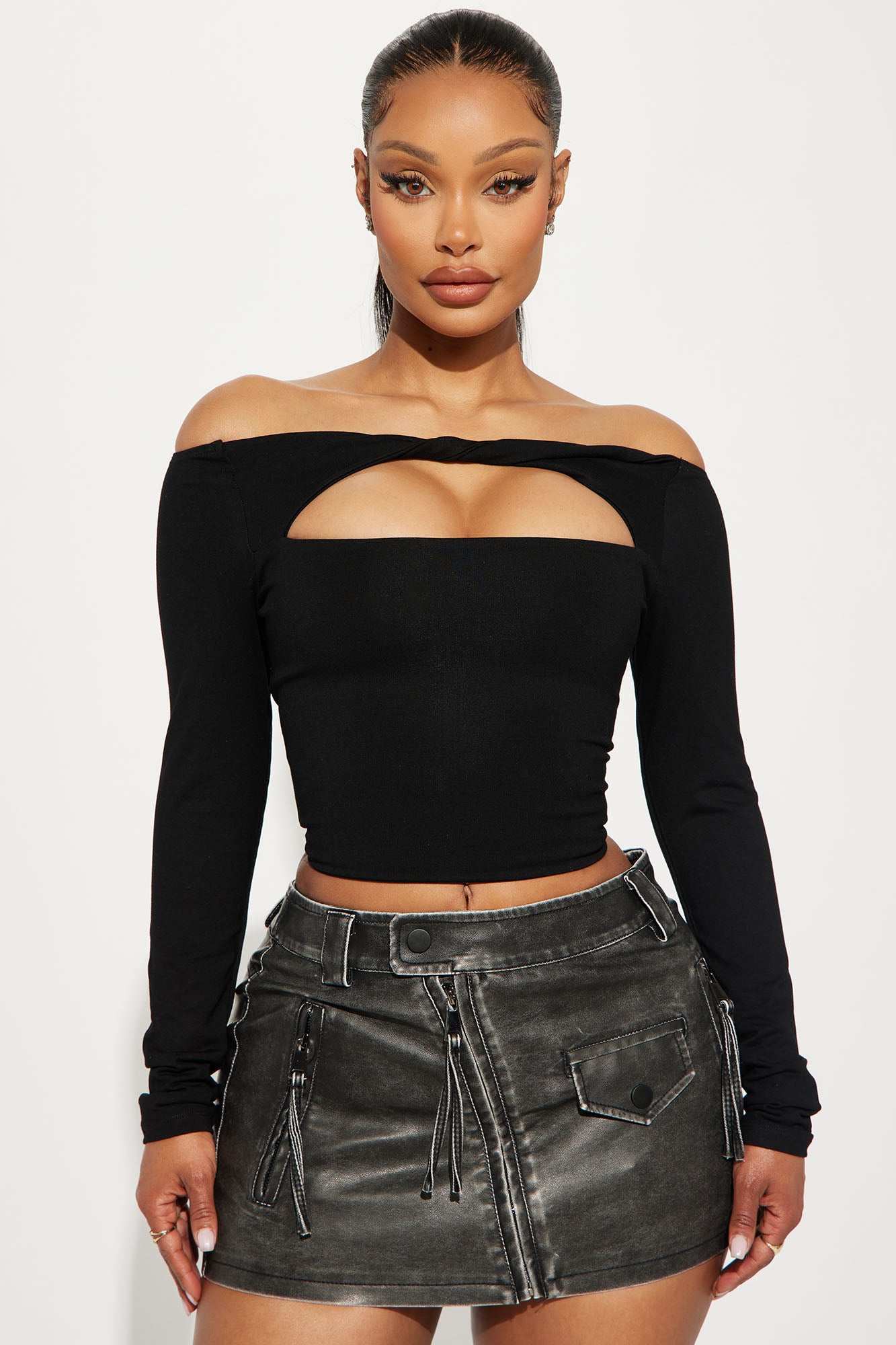Fashion Nova, Tops, Fool In Love Off Shoulder Bodysuit Black Size 3x  Reffnb