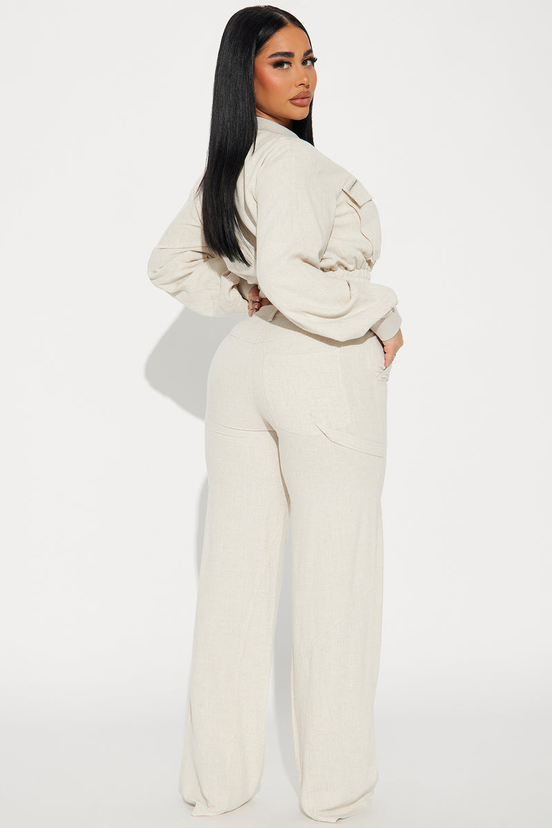 Breaking Free Linen Pant Set - Taupe | Fashion Nova, Matching Sets ...
