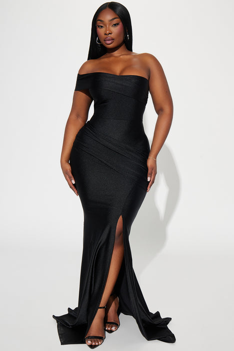 Fashion Nova Plus Size Black Girl Maxi Dress